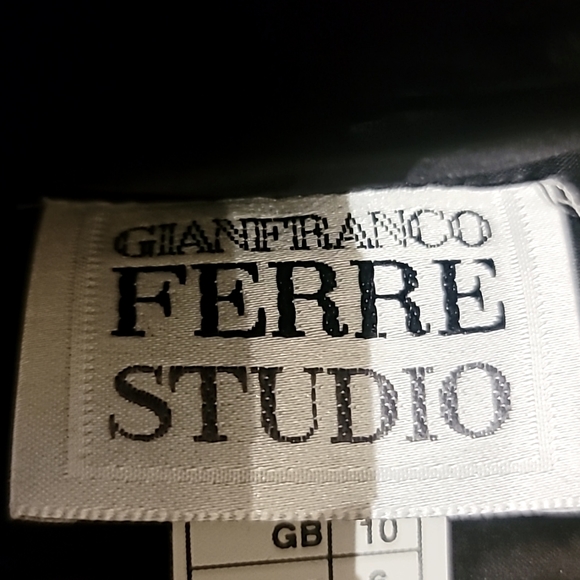 Gianfranco Ferre studio organza blouse with ribbon accents size 6 made in Italy - Picture 8 of 9